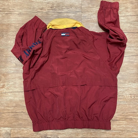 Vintage Tommy Hilfiger Rain Jacket Retractable Hood - Picture 2 of 4